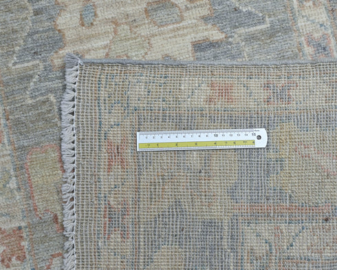 3x5 Gray Oushak Turkish Handmade Traditional Veg Dye Wool Area Rug